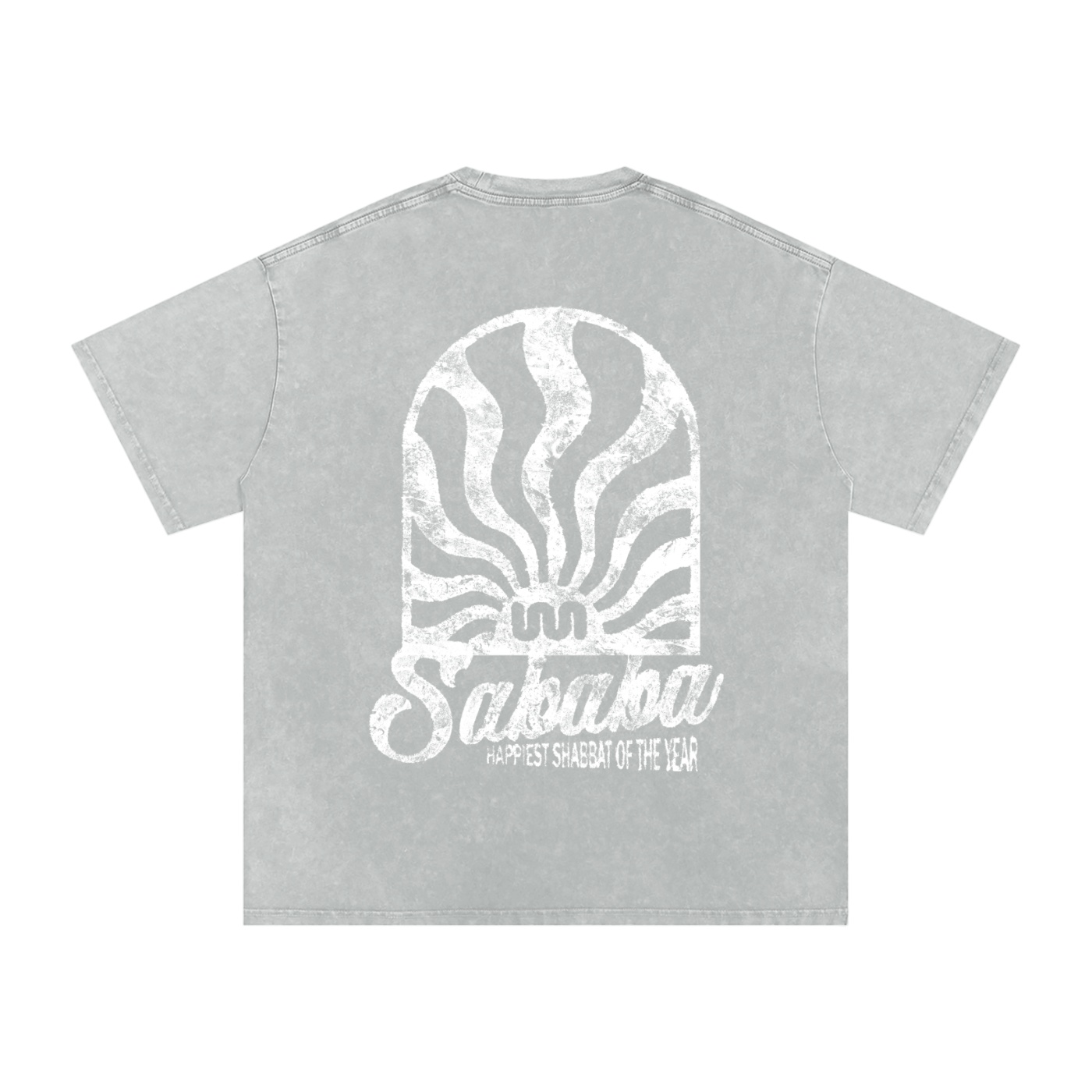 Sababa Sunrise Washed Oversized Cotton T-Shirt - Image 5