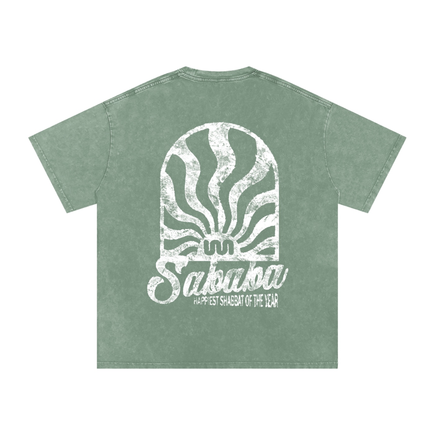 Sababa Sunrise Washed Oversized Cotton T-Shirt - Image 7