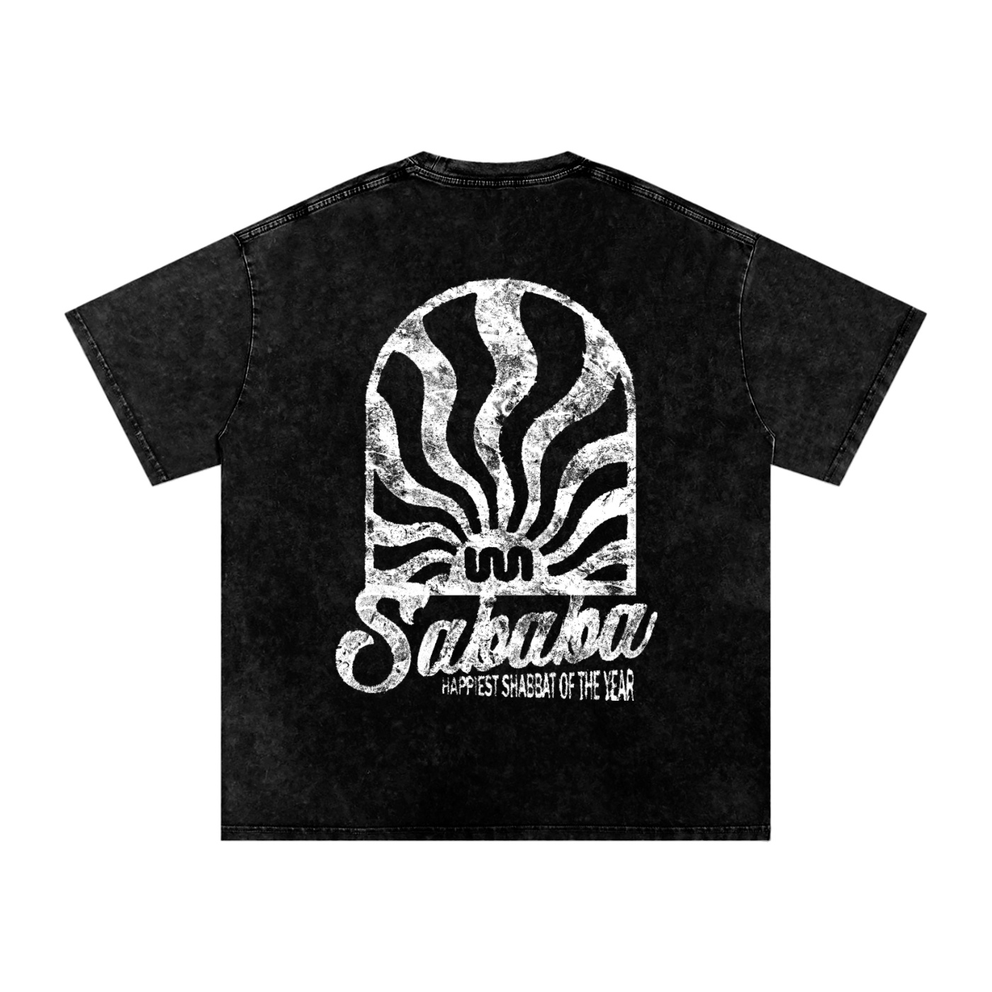 Sababa Sunrise Washed Oversized Cotton T-Shirt - Image 3